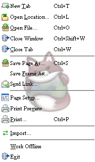 Menu Background - Cartoon FireFox