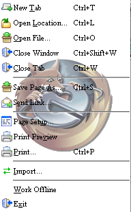 Menu Background - FireFox Eat IE