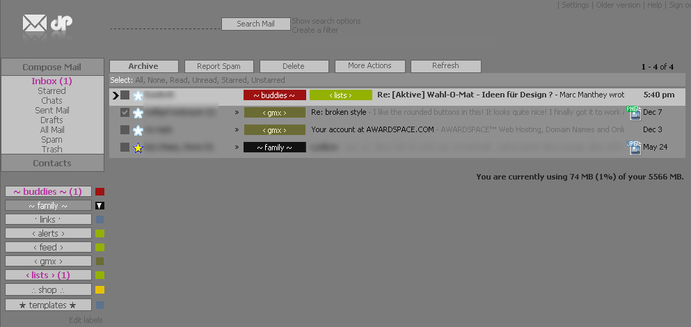 Gmail: Silverstar ★ - new Gmail -