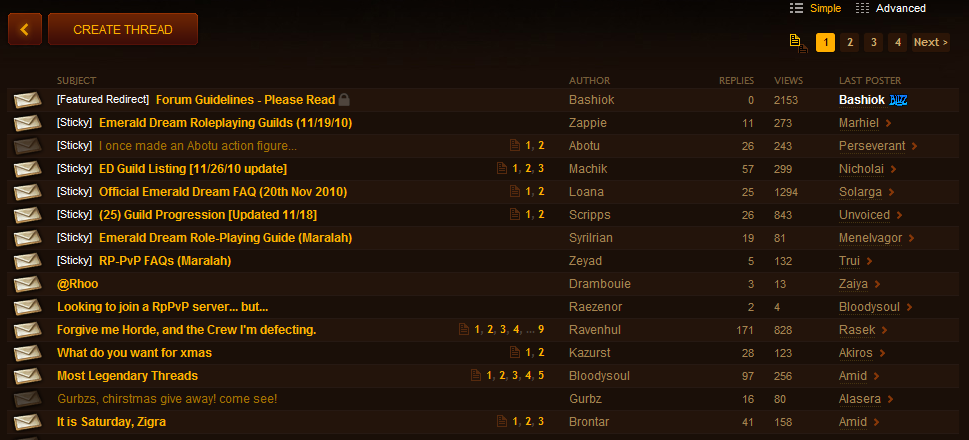 World of Warcraft Forums, Slightly Condensed