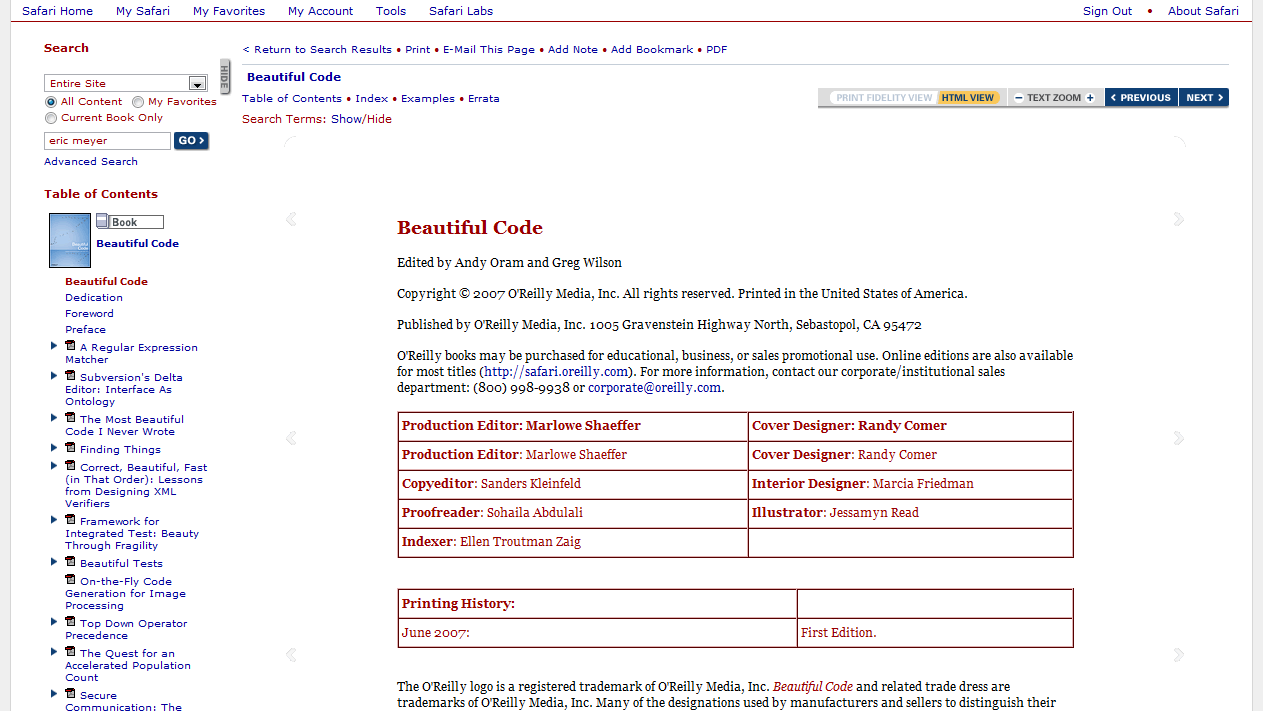 Simpler Safari Books Online (O'Reilly)