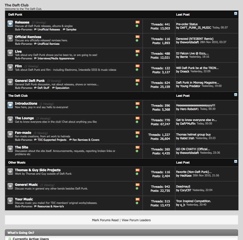 The Daft Club Forum, Black Theme Beta