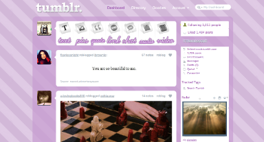tumblr theme - purple stripes ♡ LittleMissCait