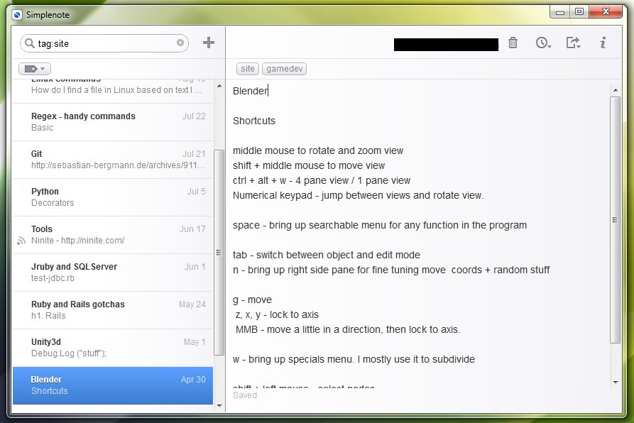 Simplenote remove border