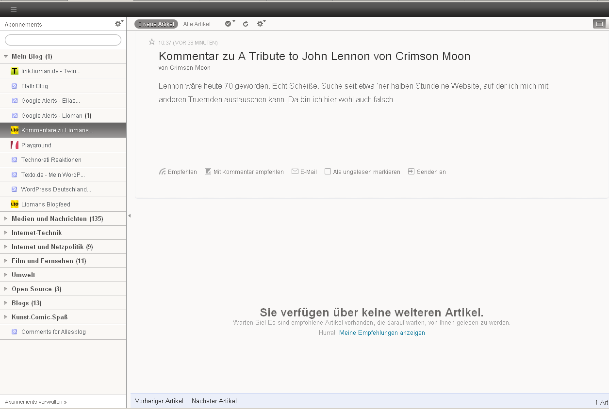 Pure Reader - a clean beautiful GoogleReader style