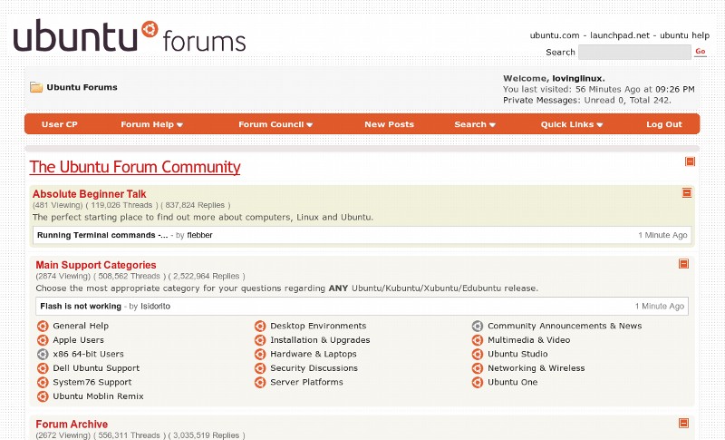 Ubuntu Forums New Theme