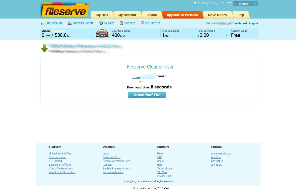 Fileserve Cleaner