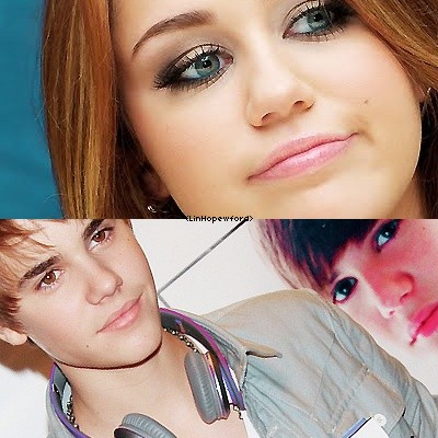 Dashboard tumblr Bieber and Cyrus