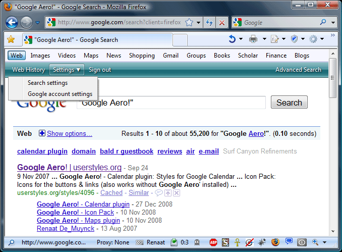 Google Aero!