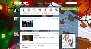 Gingerbread and Christmas Lights Tumblr Dashboard