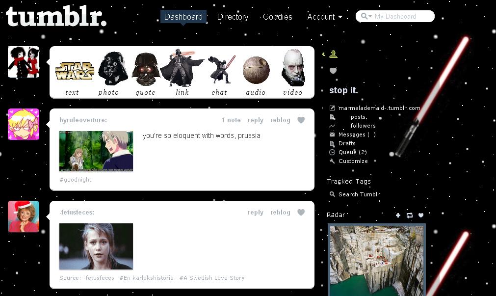 Darth Vader Dashboard