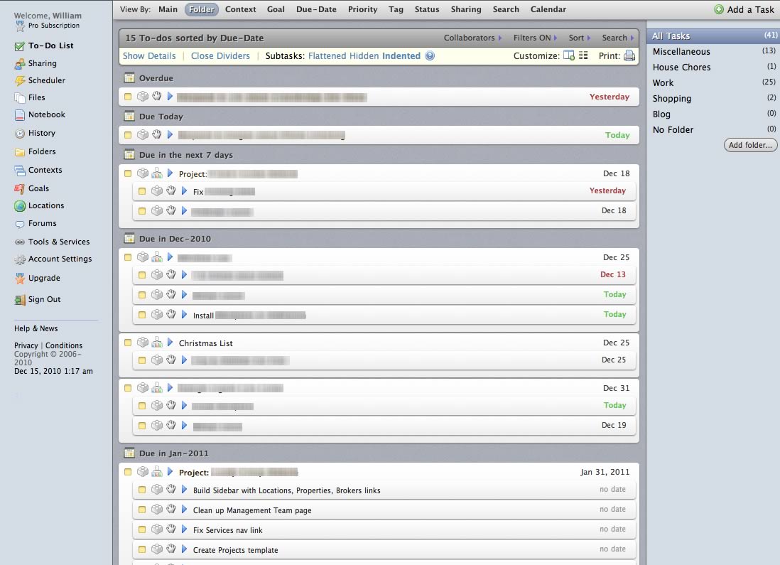 Toodledo Things Style++ With Right Side Tabs