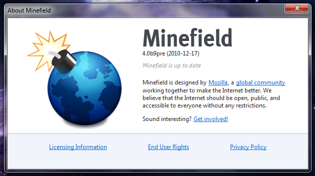 Firefox 4 - About Window Mockup