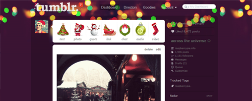 xmas tumblr dashboard