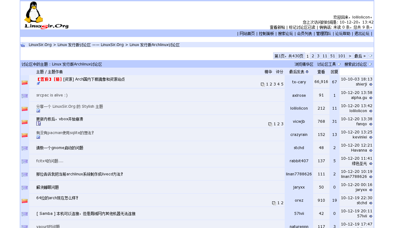 LinuxSir.Org - Light Blue Theme