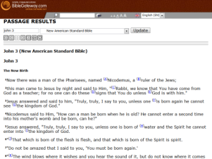 BibleGateway - Reading view