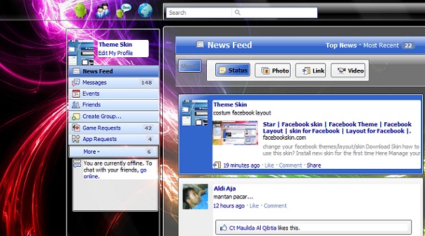 Facebook SKIN ANDROID