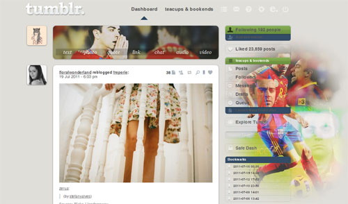 Xavi tumblr dashboard theme