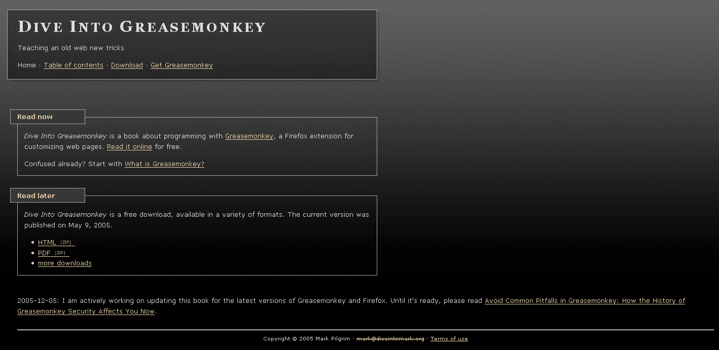 painted black - dive into greasemonkey