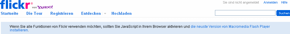 flickr - No browser upgrade