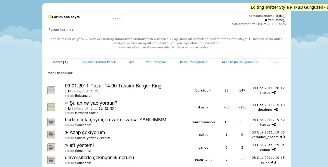 SF Twitguzeli (PhpBB Gunguzeli Theme Style)