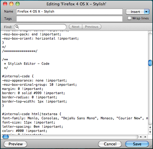Firefox 4 OS X - Stylish