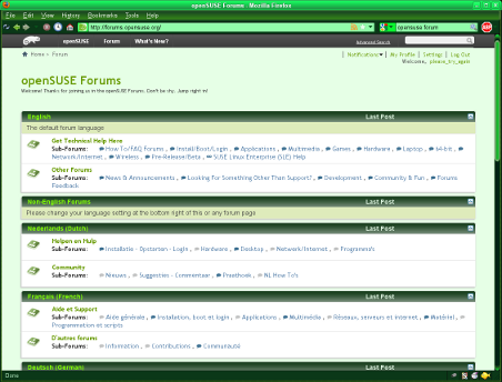 openSUSE forum redesigned.