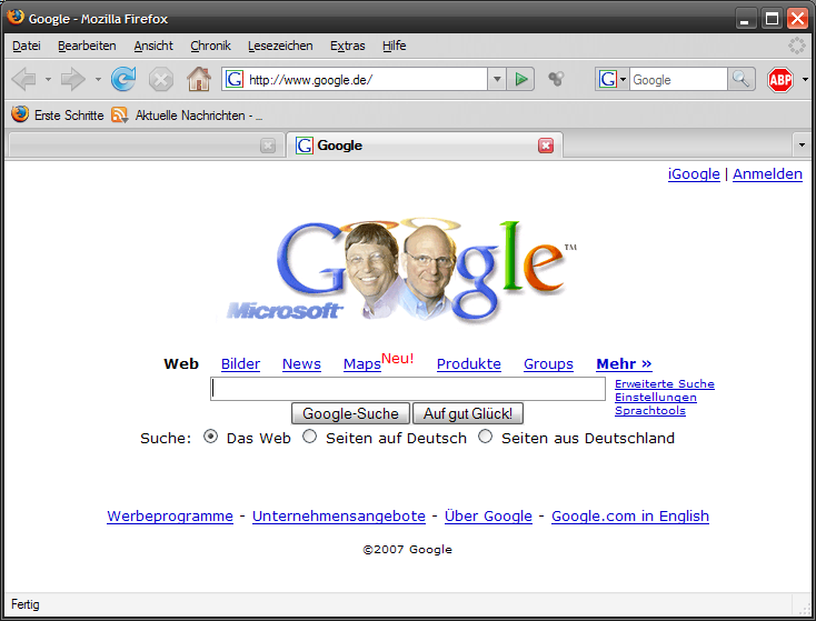 Google: Microsoft style