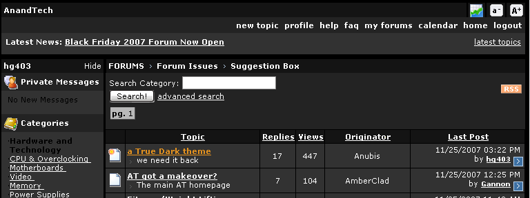 Anandtech - Dark Theme #2