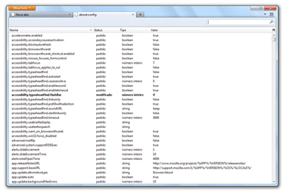Firefox 4 - about:config