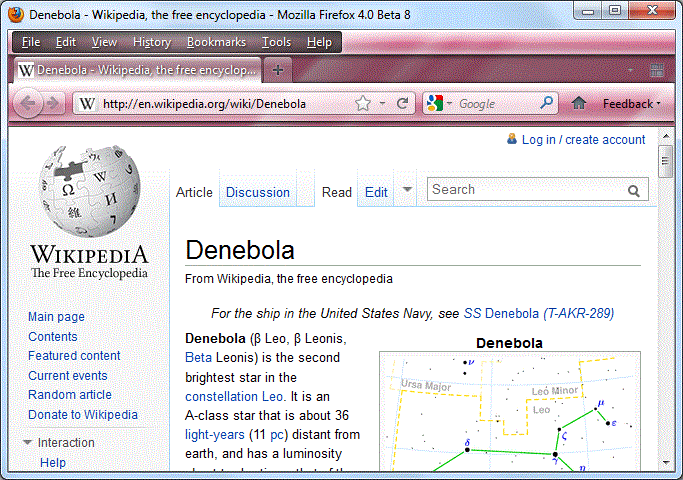 Theme: Denebola Air [Firefox 4.0b8+/Windows 7]