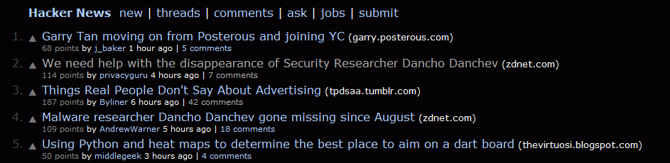 Hacker News: Dark and Wide