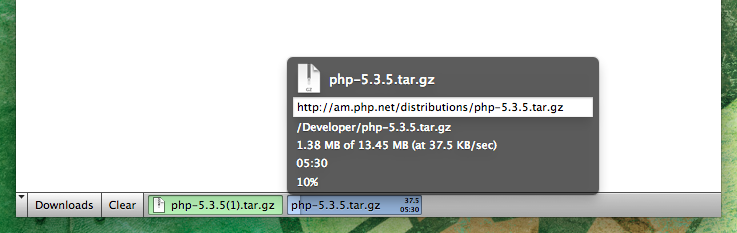 Firefox 4 OS X - Download Statusbar