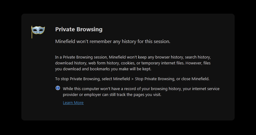 About:Neterror & About:Privatebrowsing Dark