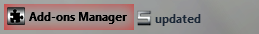 Addons manager tab change