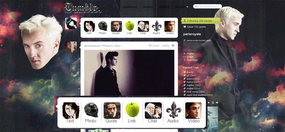 Pureblood Smoke -- Draco Malfoy {icons+bg+logo}