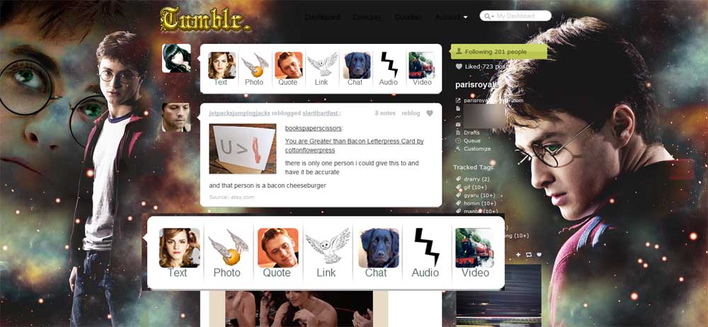 Courage -- Harry Potter {icons+bg+logo}