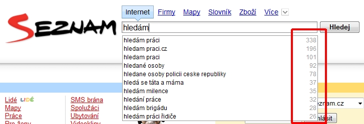 Našeptávač Seznam.cz