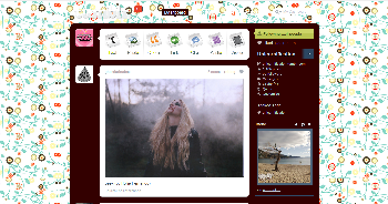 Tumblr - Vintage Floral Background w/Reddish Table