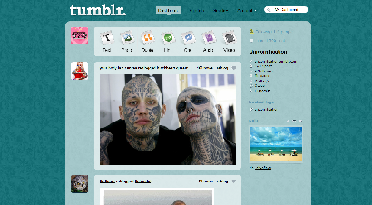 Tumblr - Teal vintage background (Transparent)
