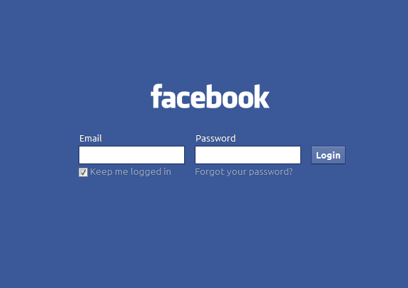 Facebook Minimalistic Login