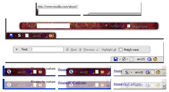 Firefox 4 Addonbar in a corner
