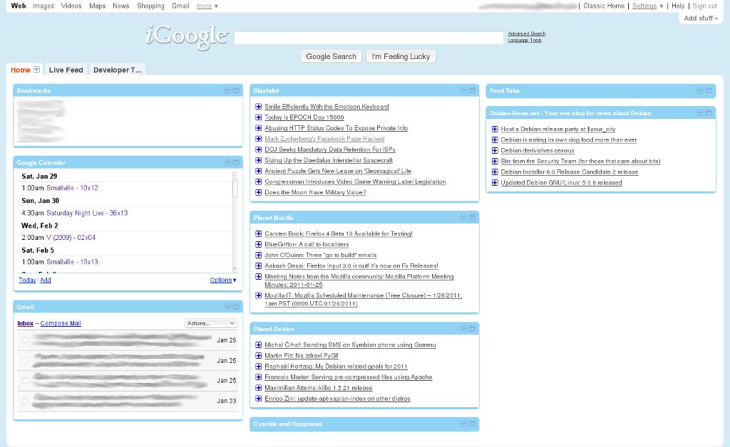 iGoogle web 2.0