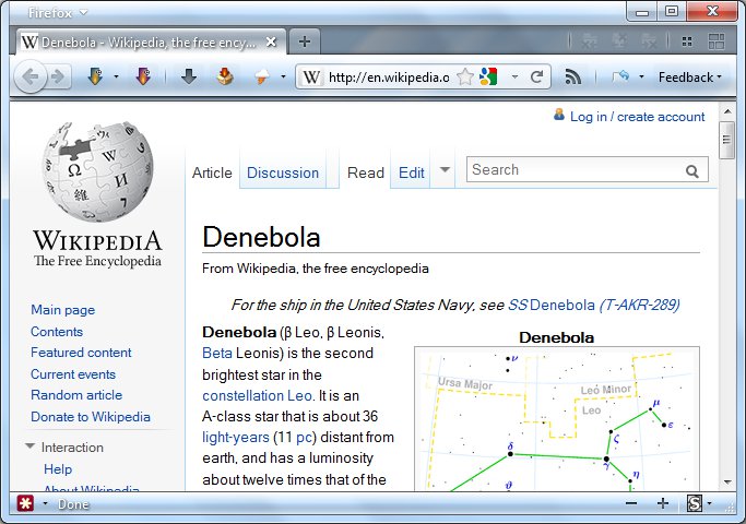 Theme: Denebola Aero [Firefox 4.0b12/Windows 7]