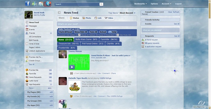Facebook Light Sky Blue Plus