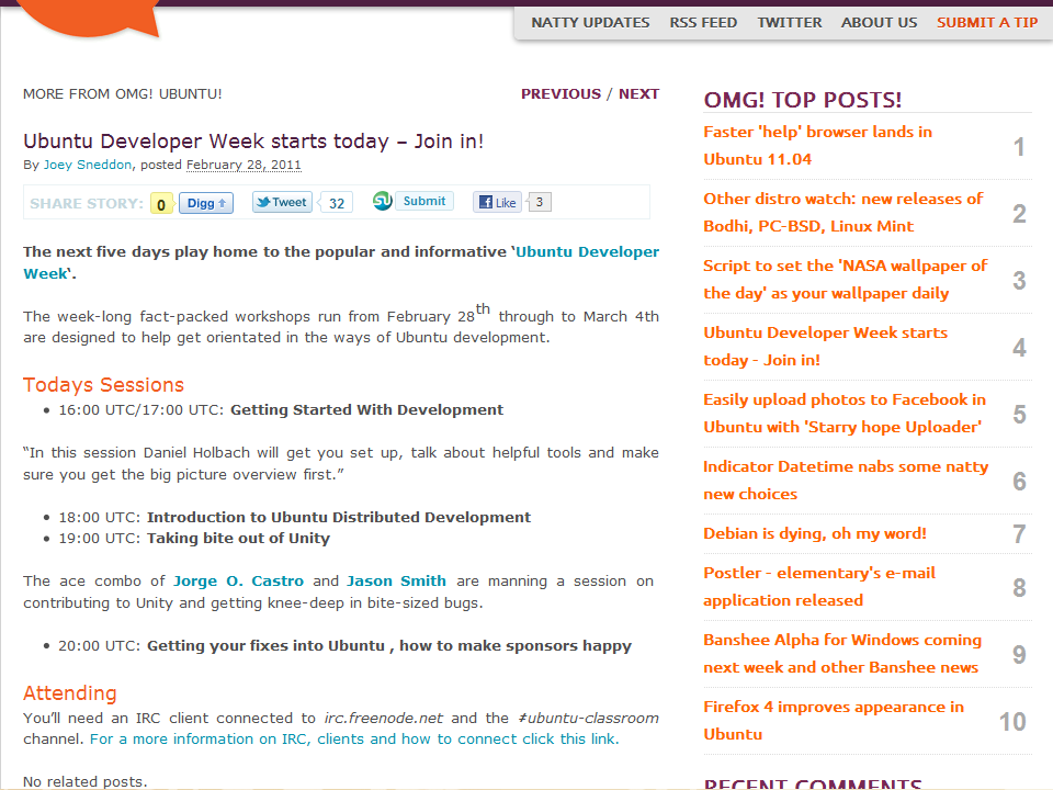 Improved style for Omg! Ubuntu! + quirk remover