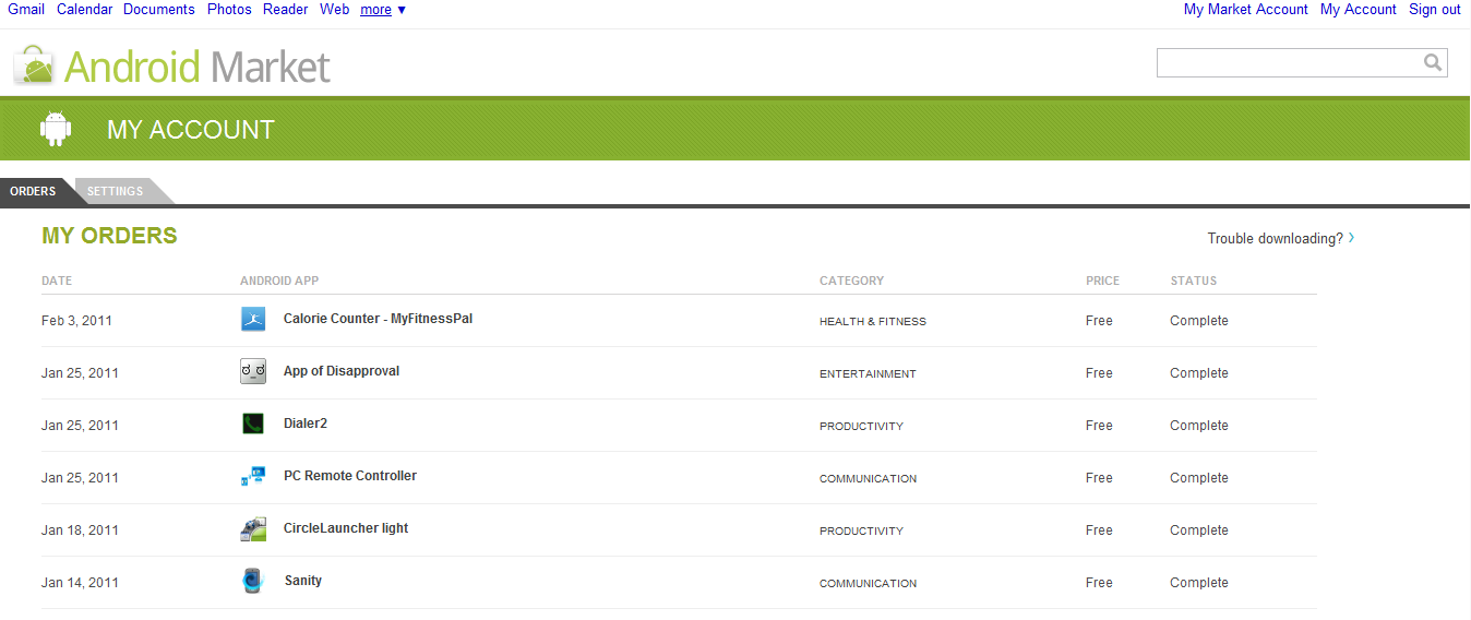Android Market - Cleaner & Full Width
