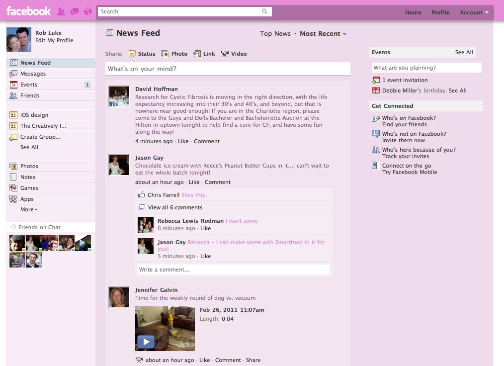 Facebook Pink Elegant