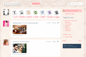 Pinklace tumblr dash