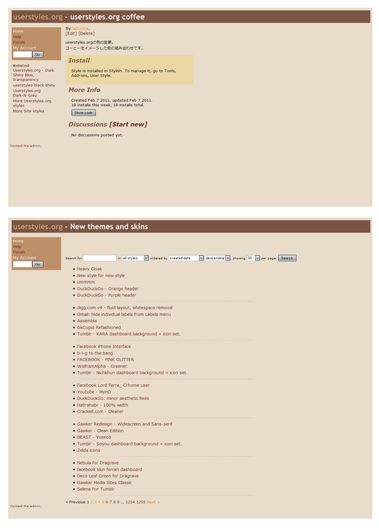 userstyles.org coffee